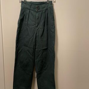 Lucy & Yak Dark Green High-Waisted Pants